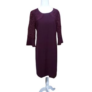 Talbots Women's Midi Dress in Deep Purple